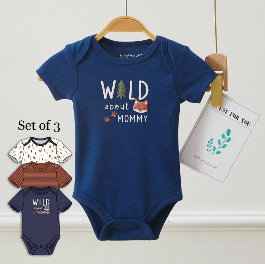 Pack of 3 Baby Boy Bodysuits