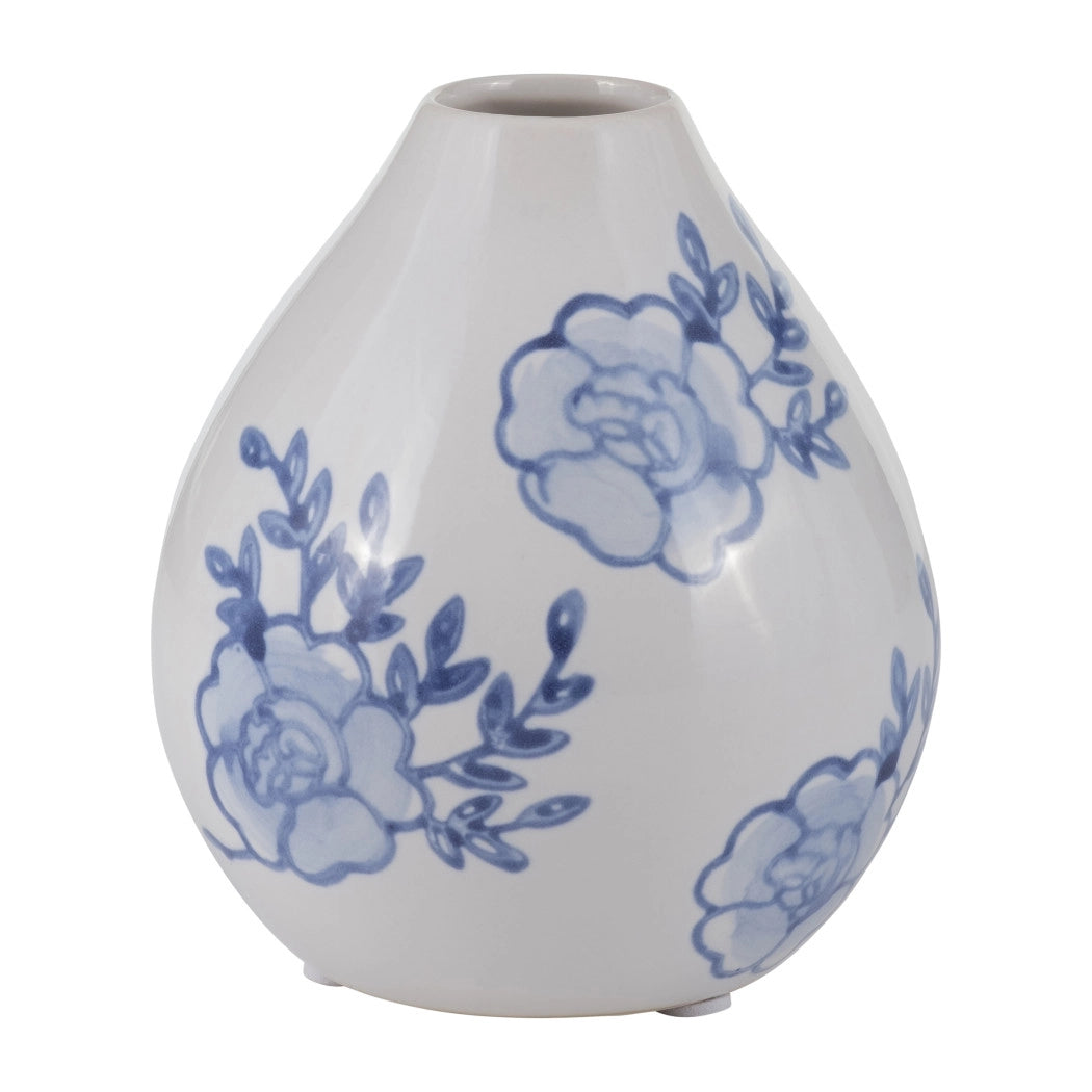 Decorative Vase - Blue/White Ceramic Chinoiserie Bud