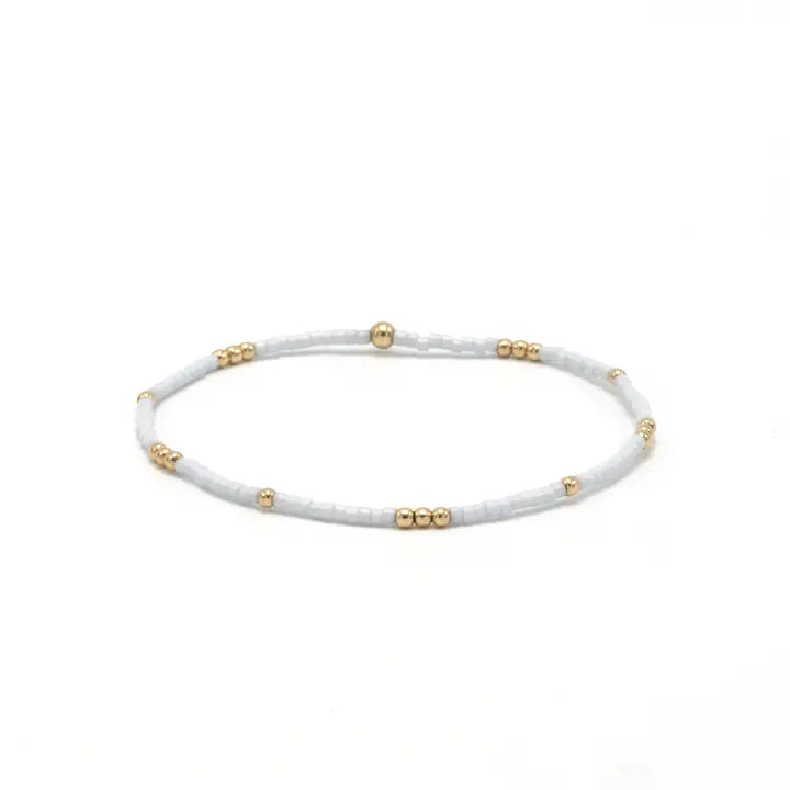 2mm Newport Cotton + Gold Filled Bracelet