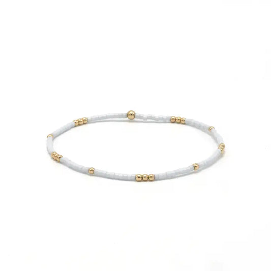 2mm Newport Cotton + Gold Filled Bracelet