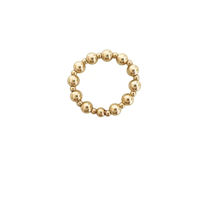 Gold-filled 4mm and 2mm Waterproof Stretch Ring