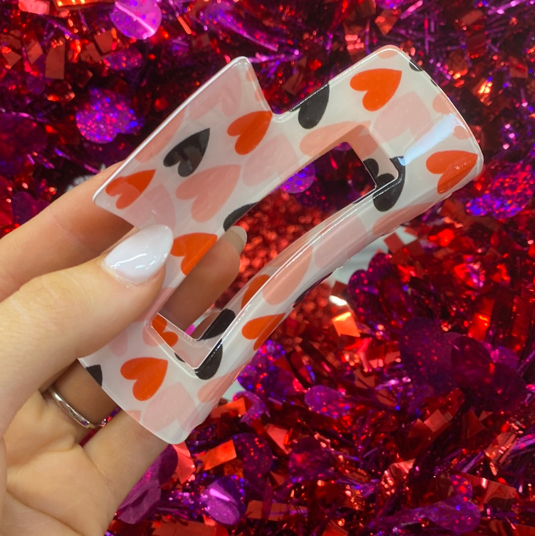 Valentine's Day Black Heart Clip