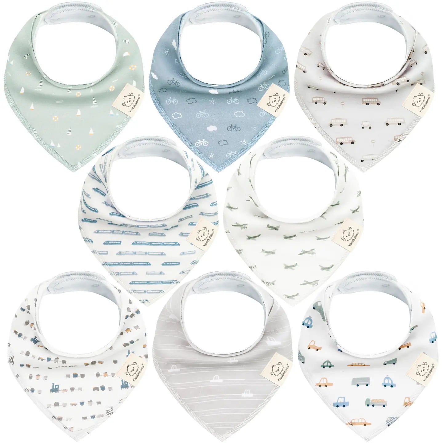 8-Pack Baby Bandana Bibs