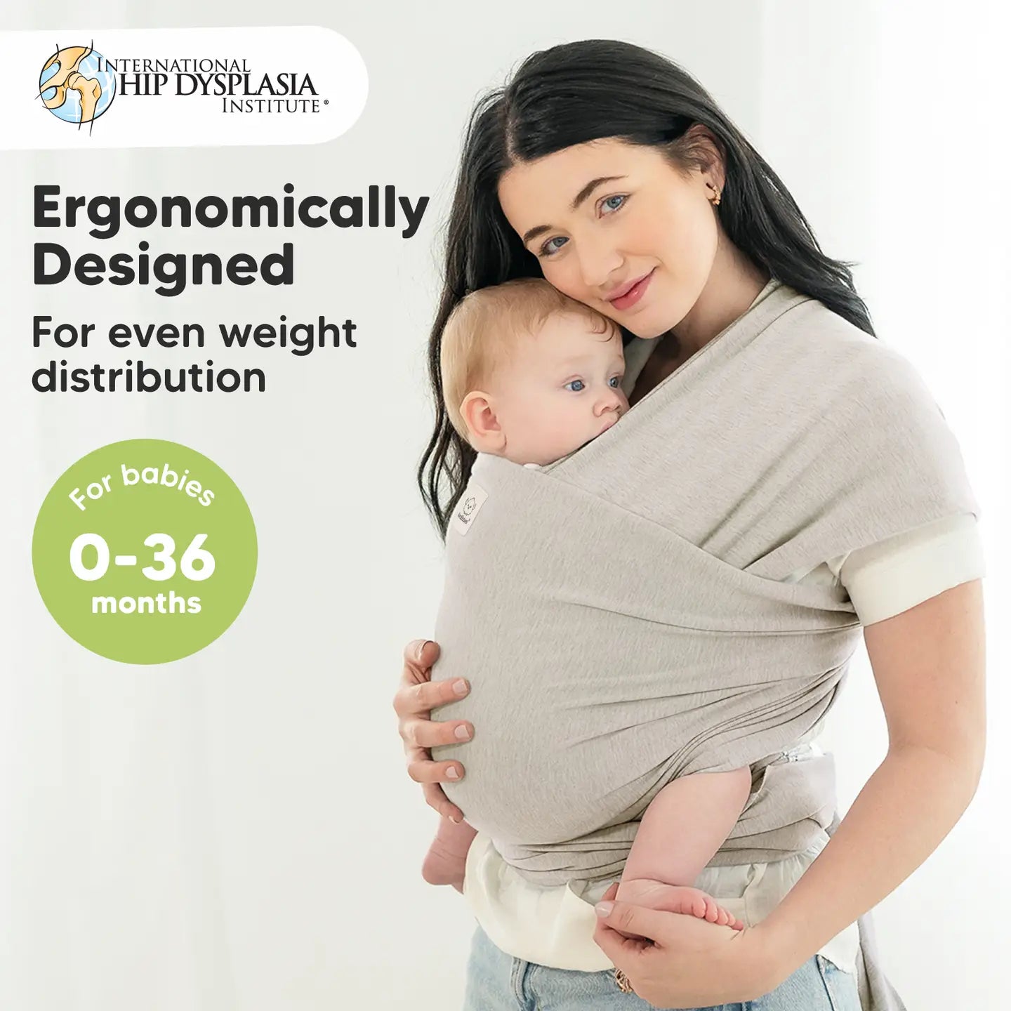 Stone Gray Baby Wrap Carrier