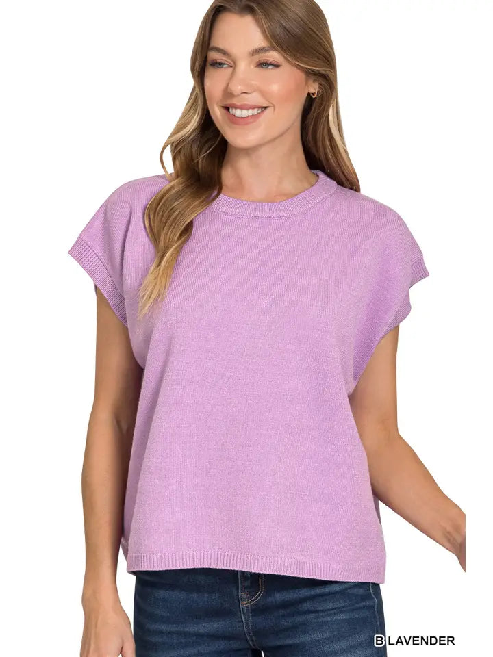 Lavender Viscose Sweater Vest