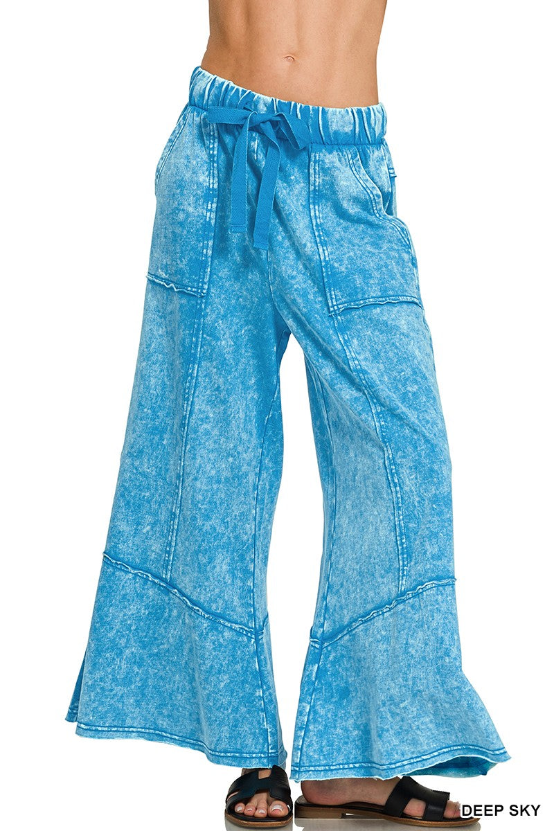 Deep Sky Acid Wash Dress Pants