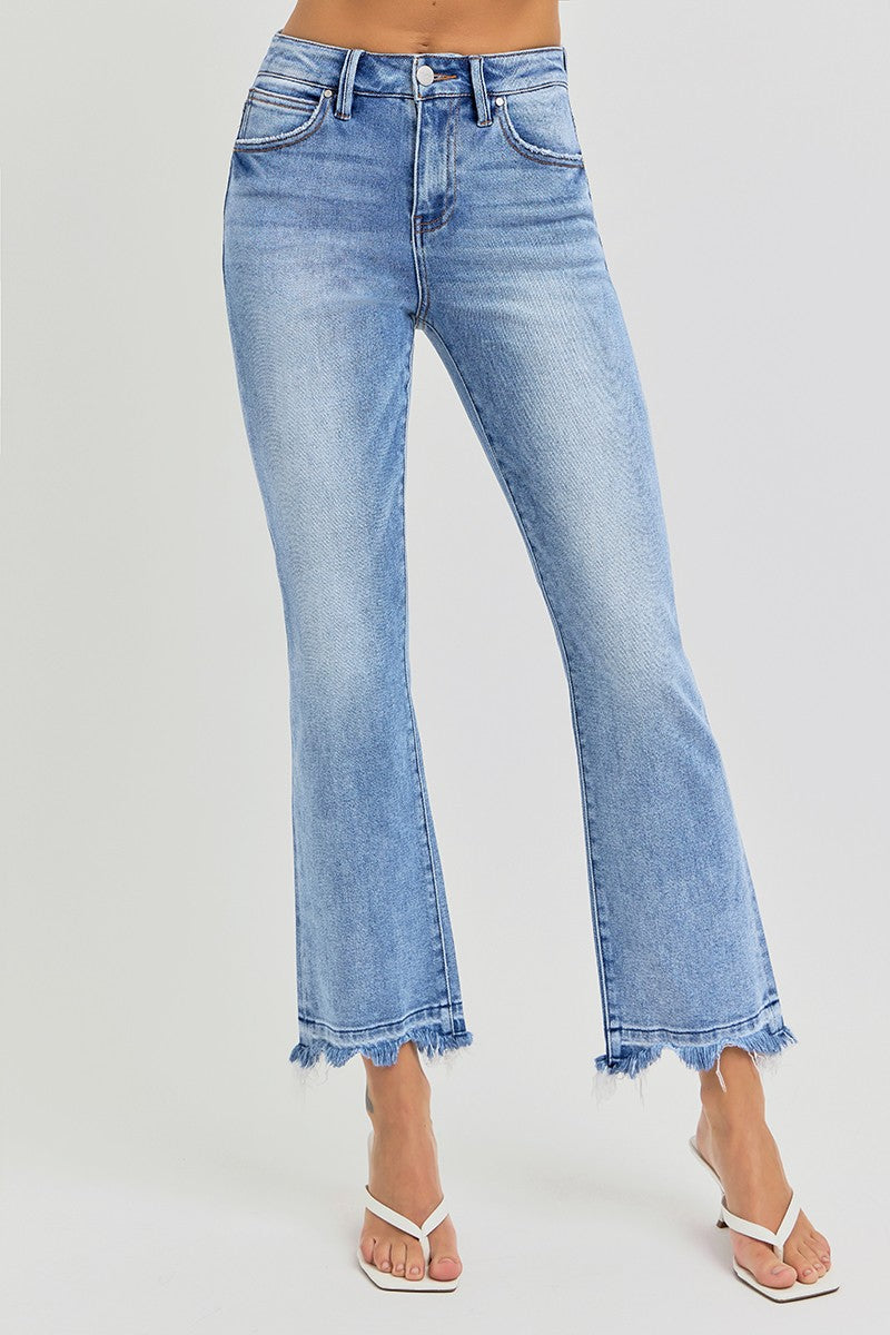 Plus Risen High Rise Cropped Jeans