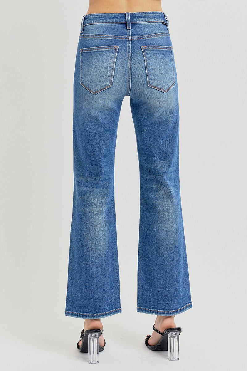 Risen Tummy Control High Rise Straight Jeans