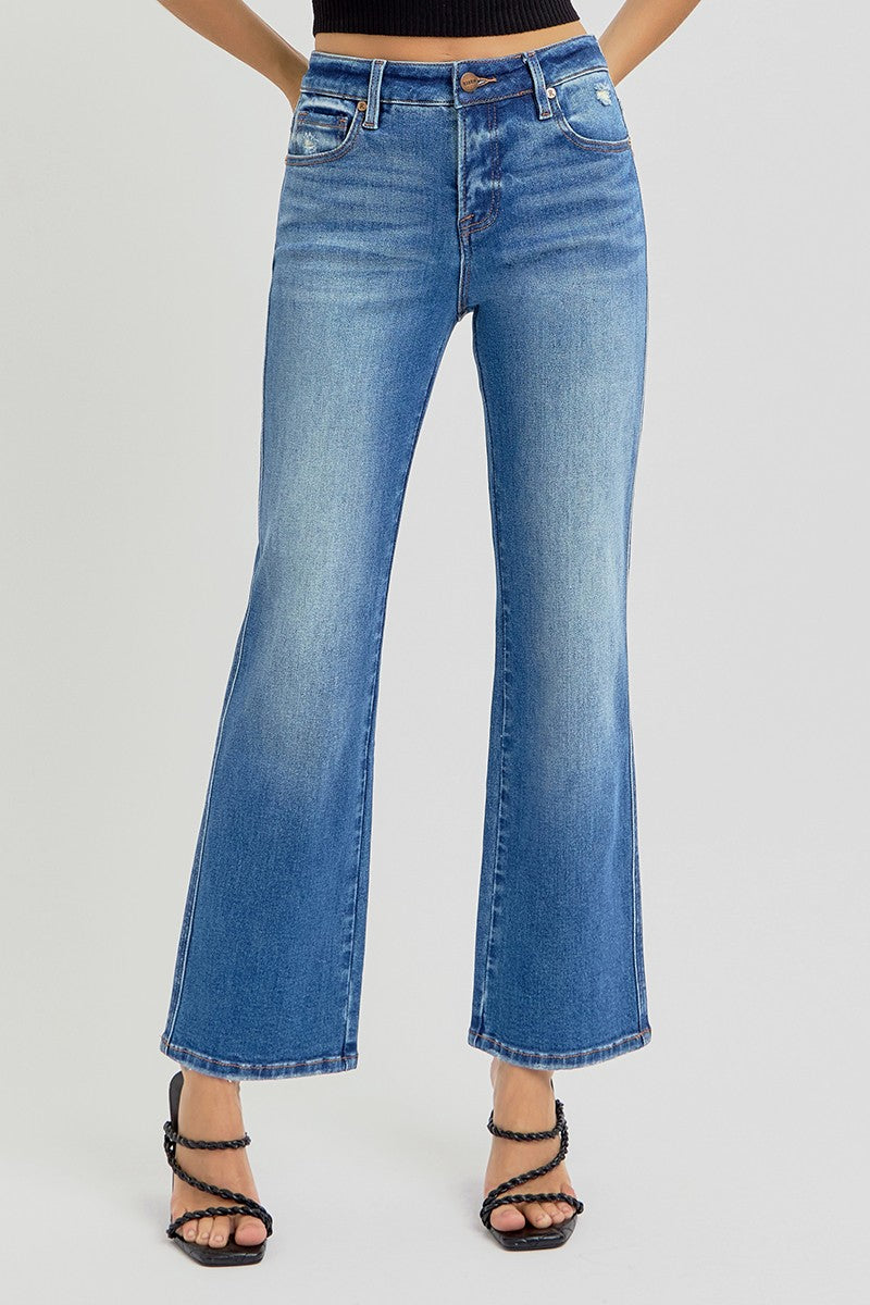 Risen Tummy Control High Rise Straight Jeans
