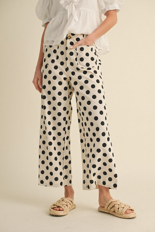 Black & Cream Polka Dot Pants