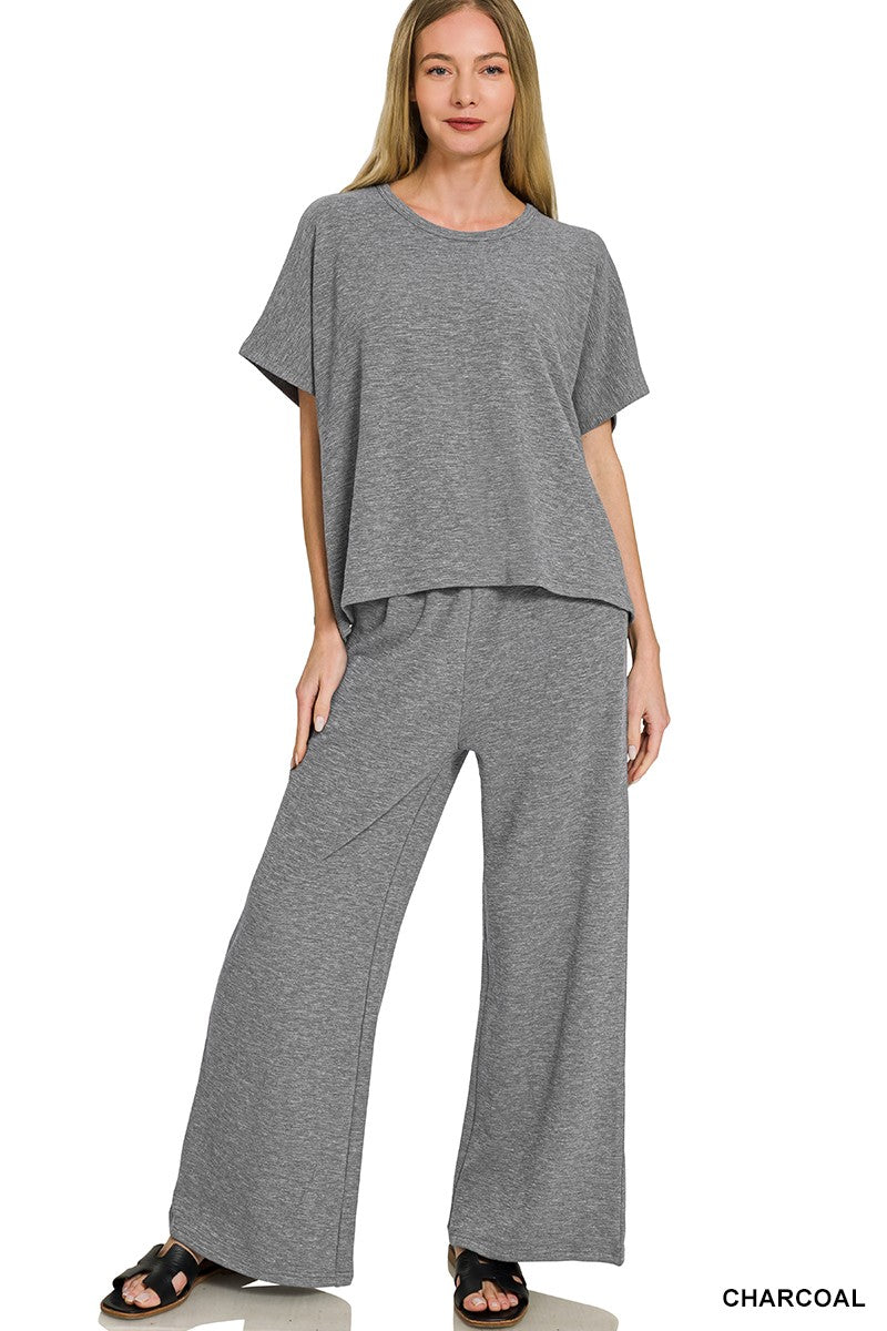 Charcoal Cotton Slub Set