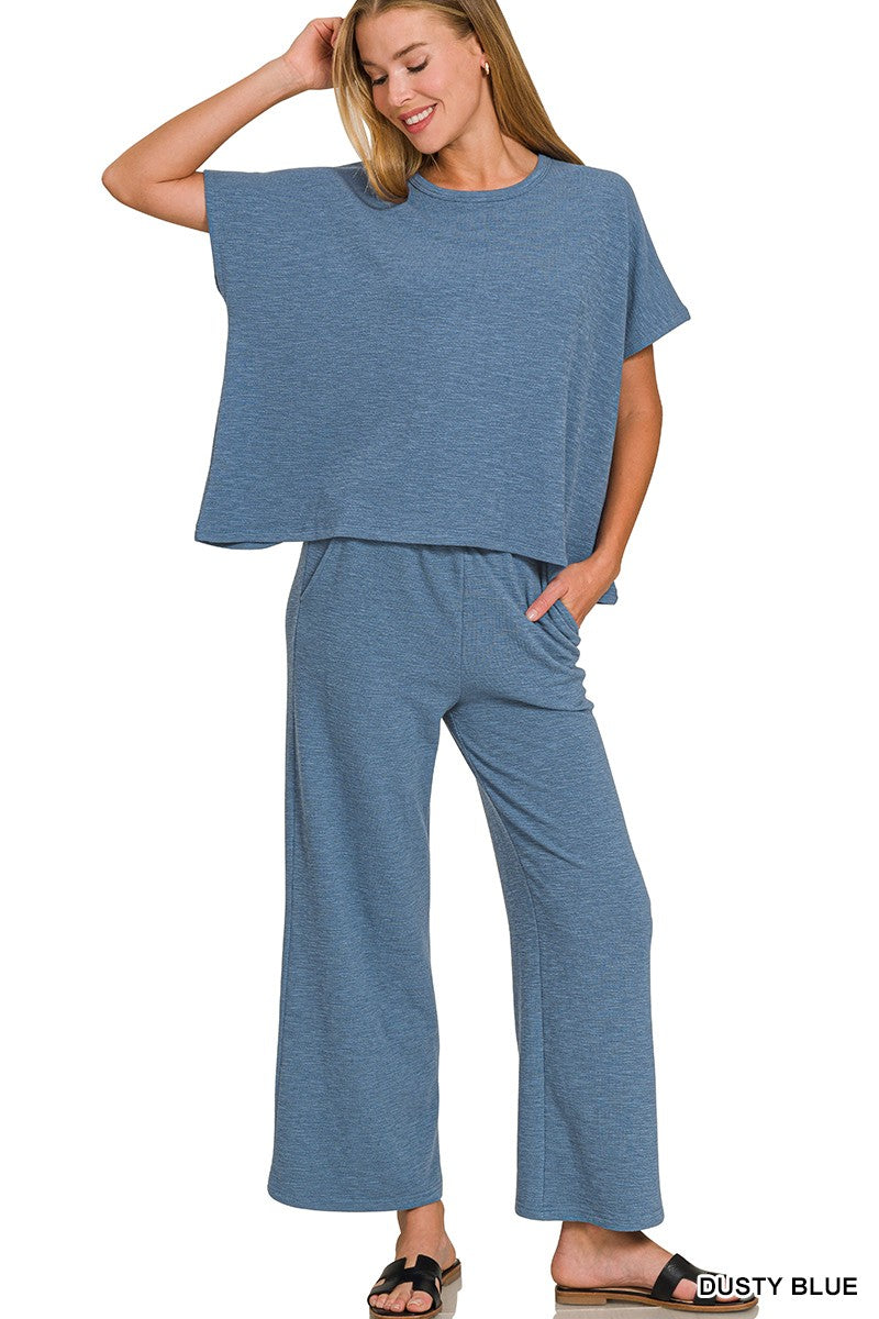 Dusty Blue Cotton Slub Set
