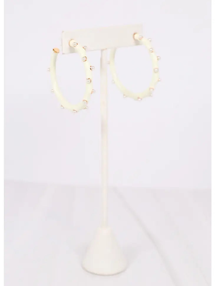 Caroline Hill Beragio Pearl Hoop Earring