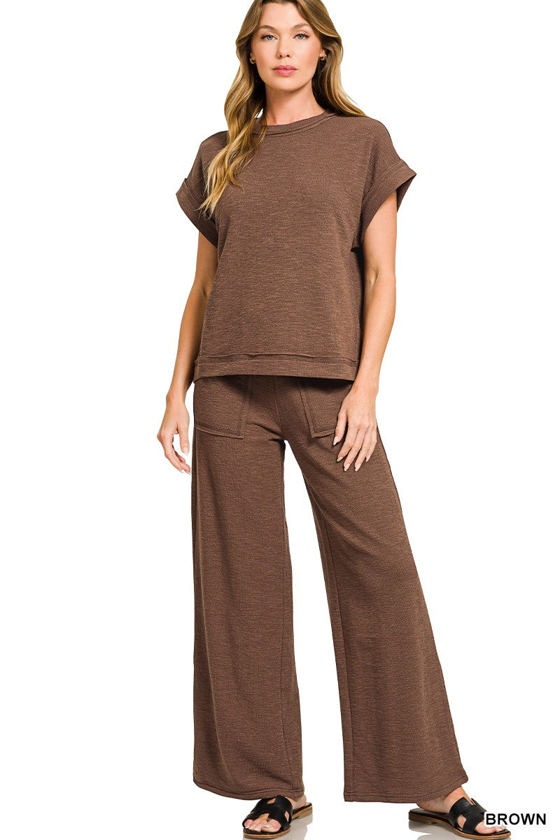 Brown Two-Piece Set