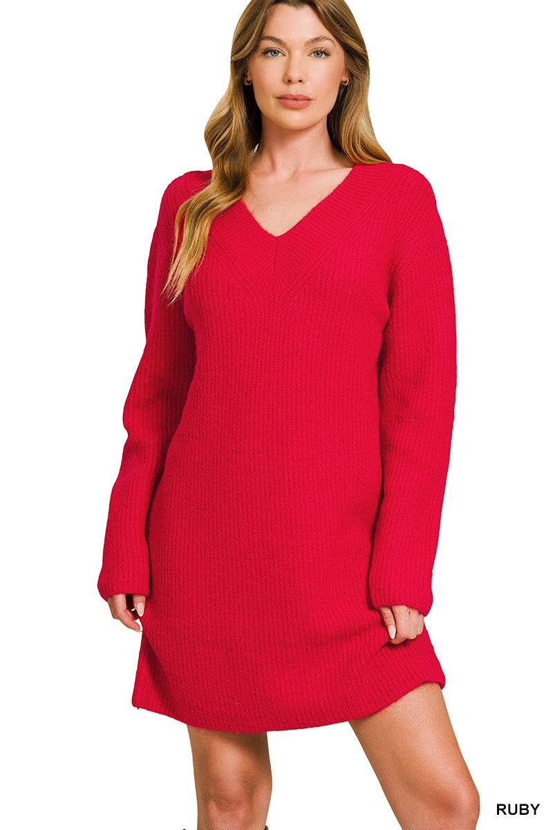 Red Sweater Dress
