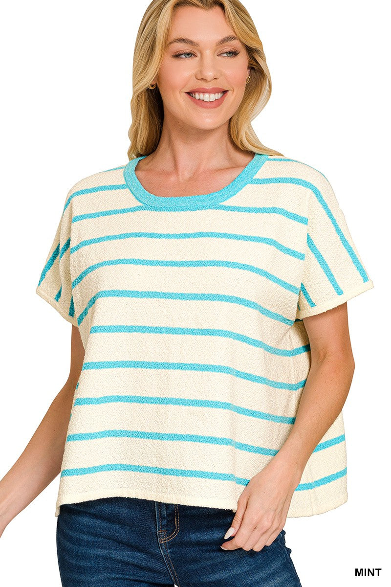Mint Stripe Top
