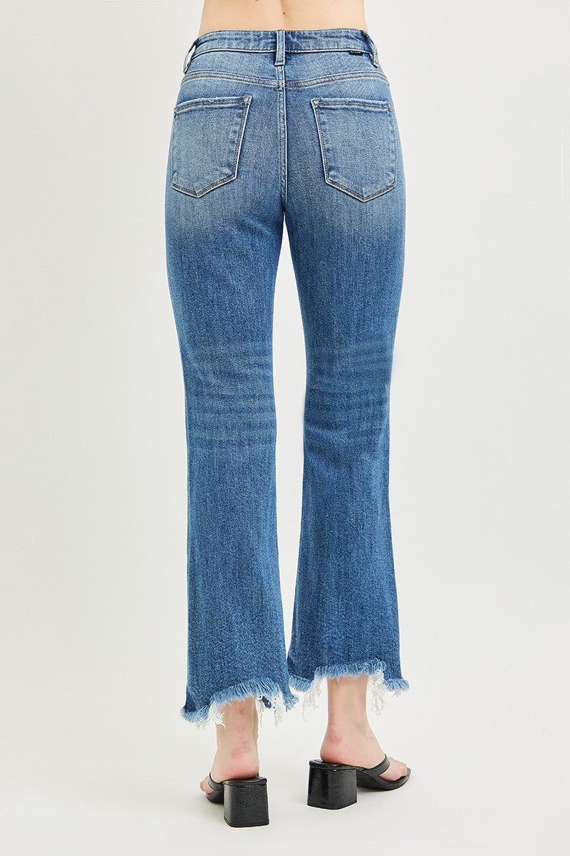 Plus Tummy Control High Rise Cropped Bootcut Jeans