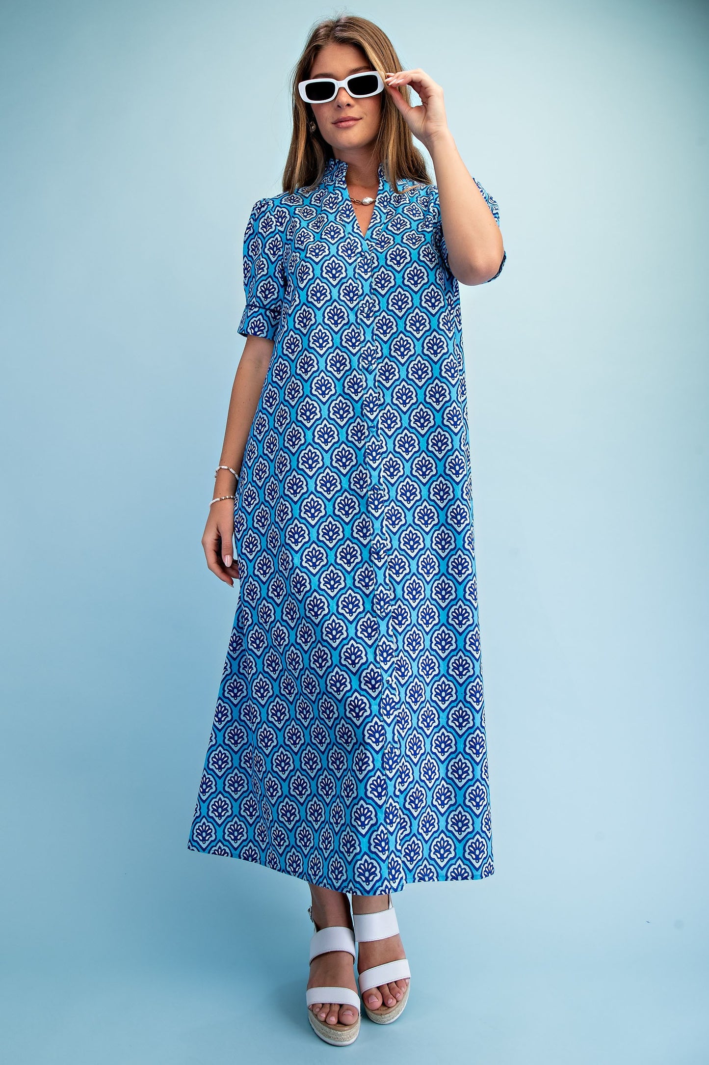 Sapphire Mix Bright Printed Dress