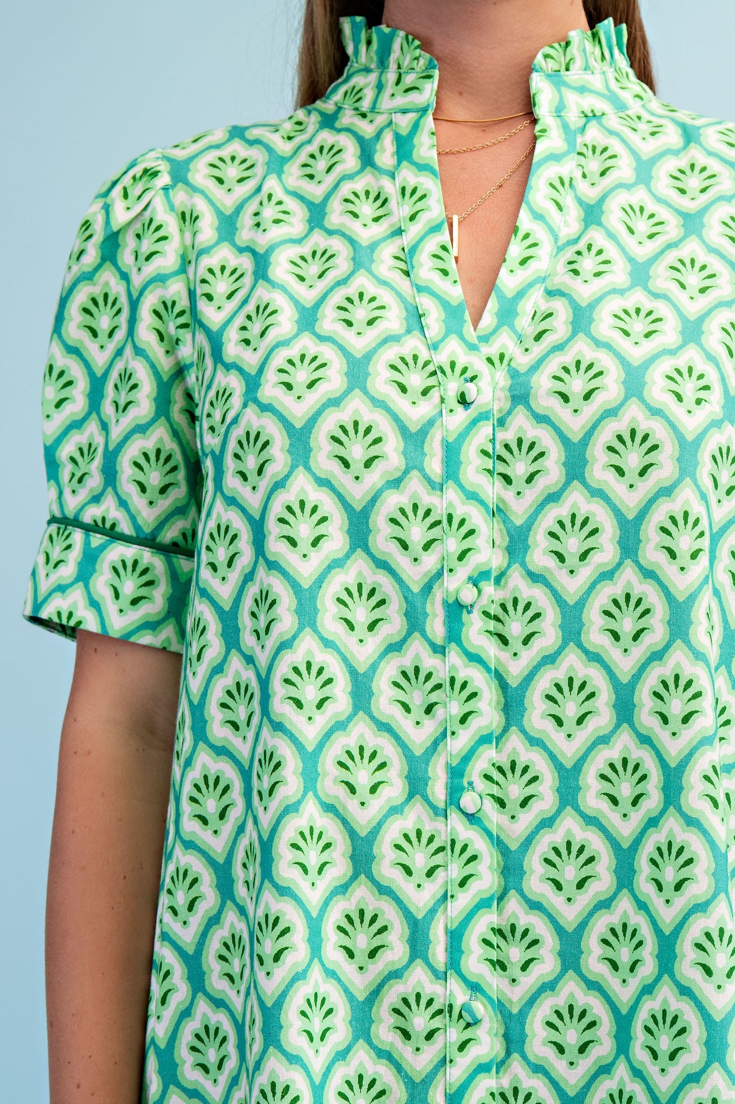 Grass Mix Bright Printed Dress