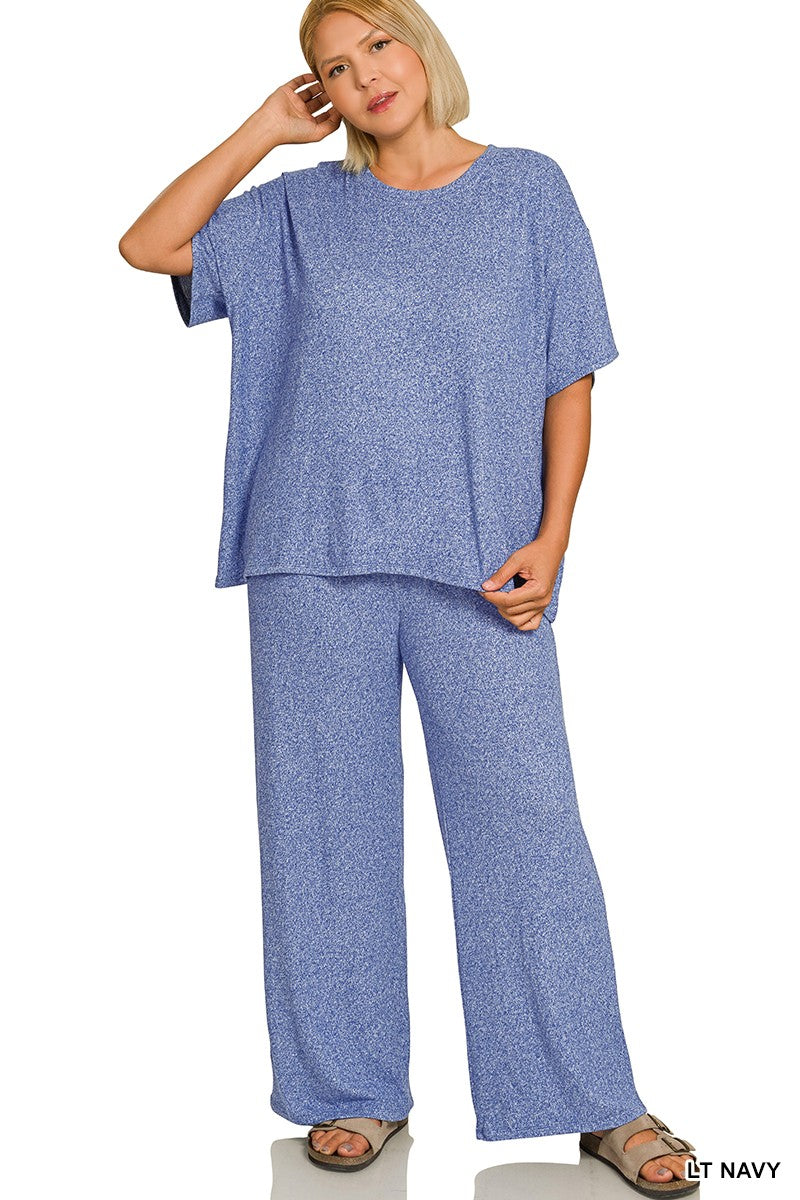 Plus Light Navy Mélange Set