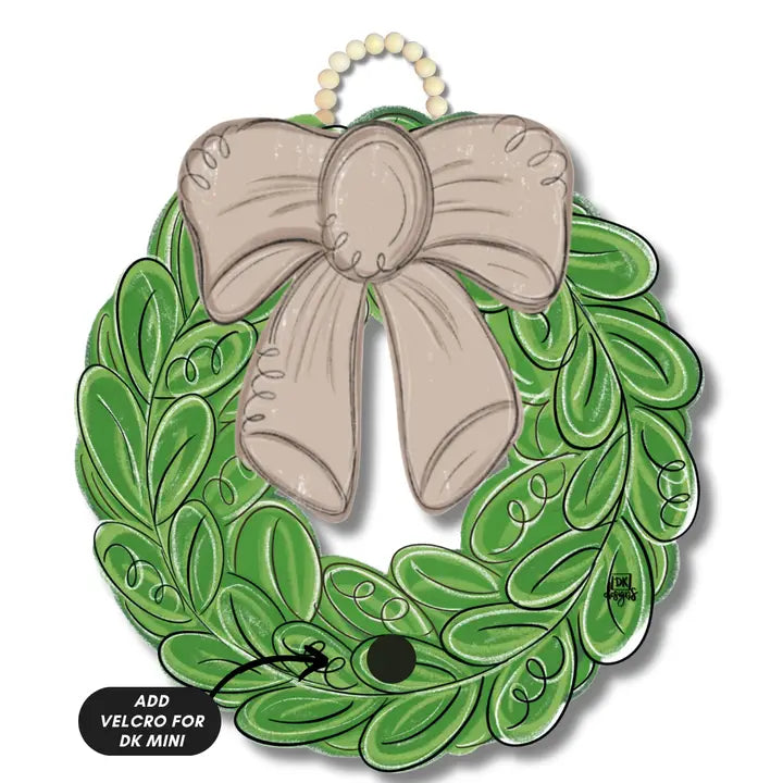 Mocha Bow Wreath Doorhanger