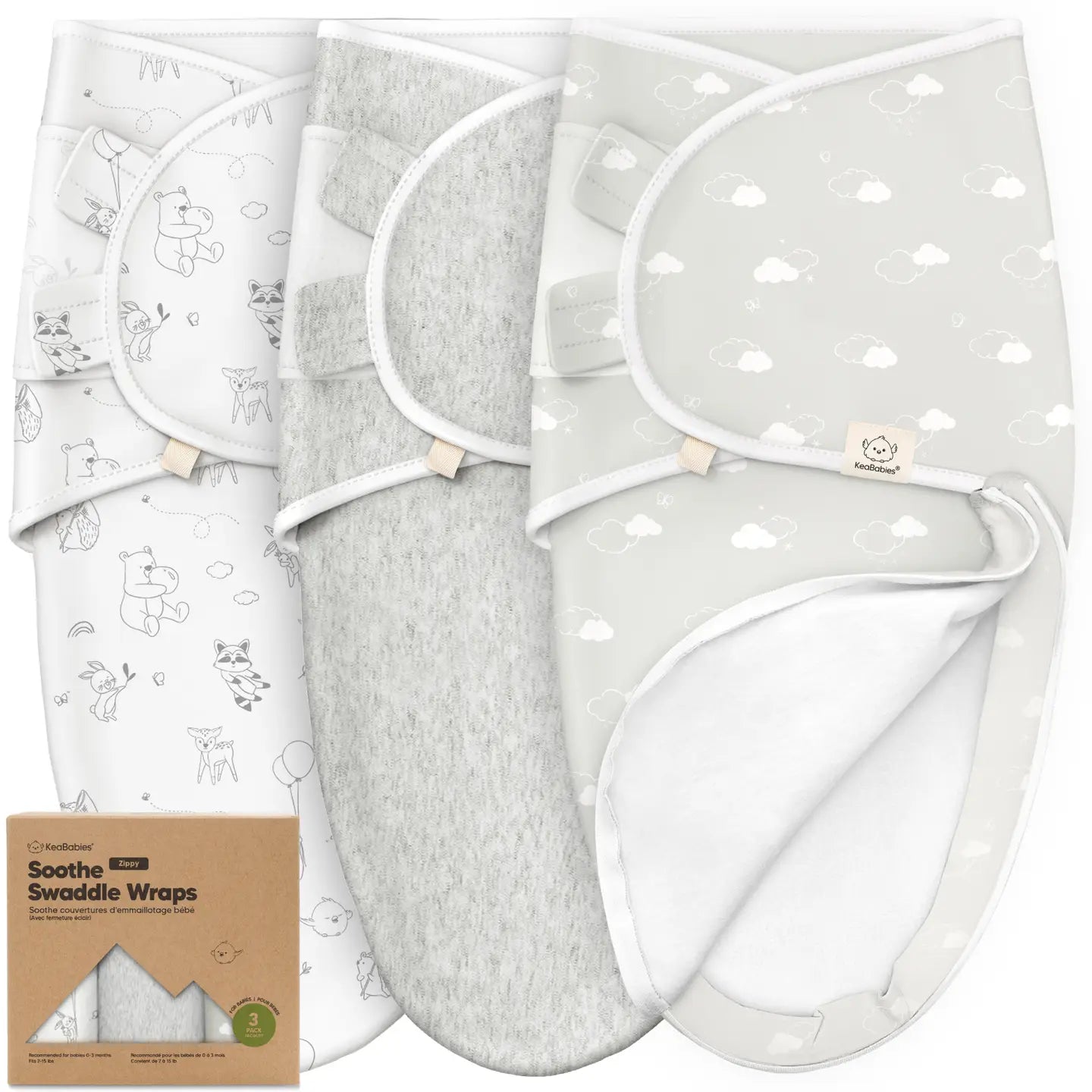 3-Pack Zippy Baby Swaddle