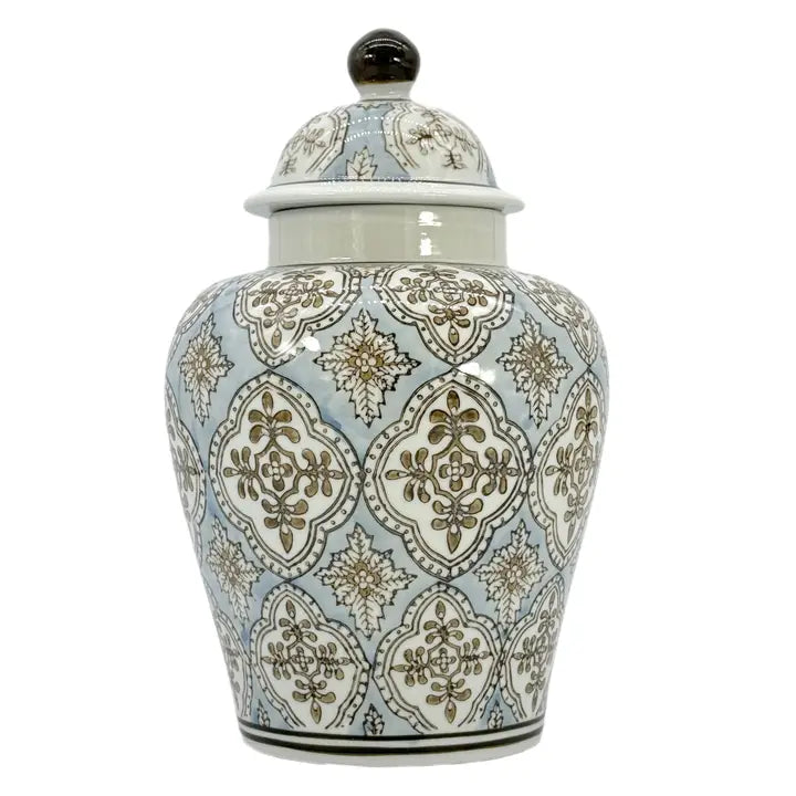 Floral Chinoiserie Ceramic Ginger Jar