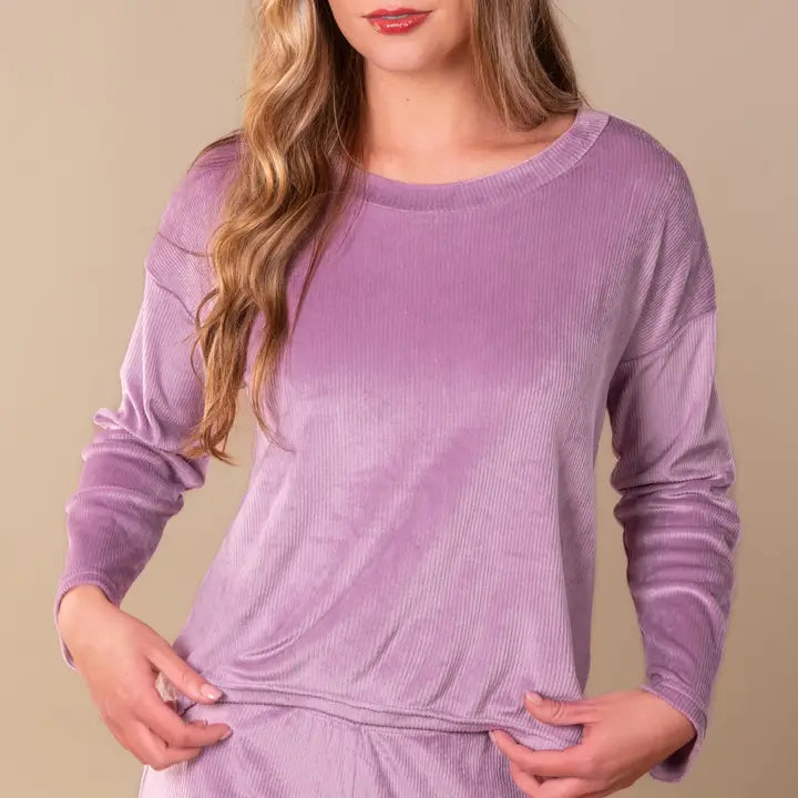 Lavender Soft Luxe Pajama Top