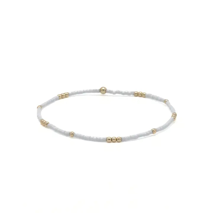 2mm Newport Blue Gray + Gold Filled Bracelet
