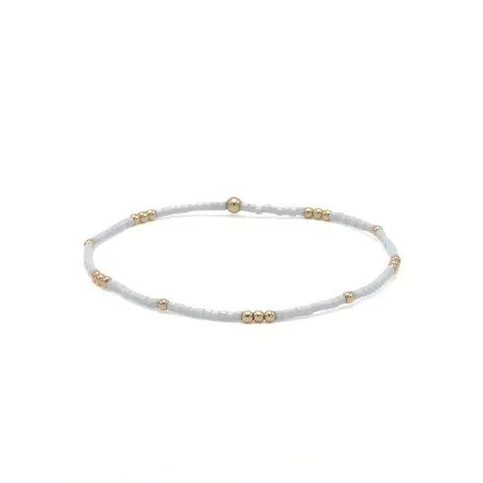 2mm Newport Blue Gray + Gold Filled Bracelet