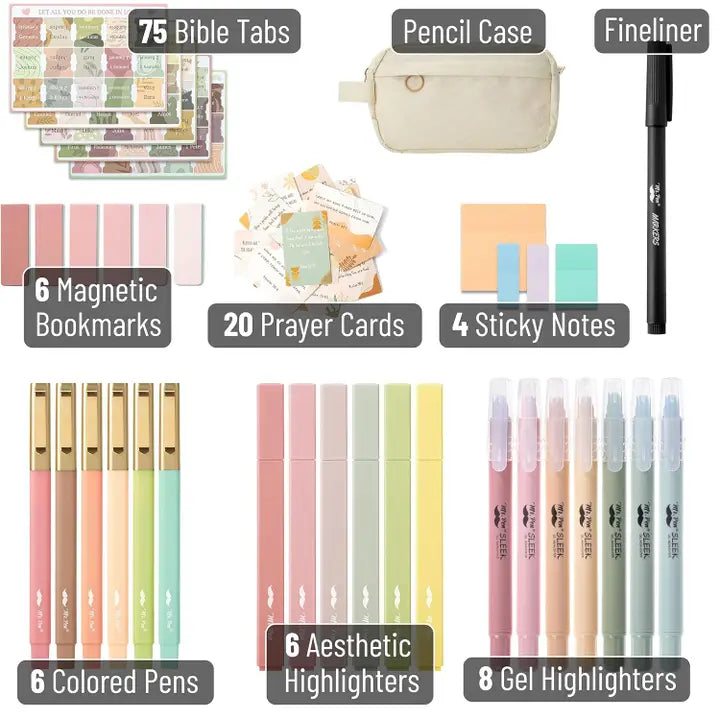 Mr.Pen Bible Journaling Kit with 20 Prayer Cards