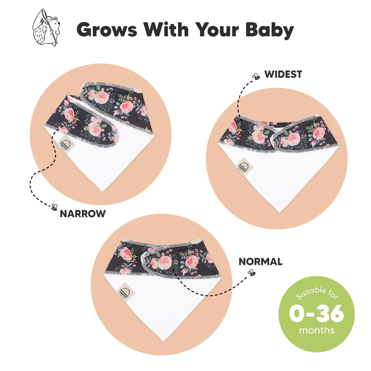 10-Pack Baby Bandana Bibs