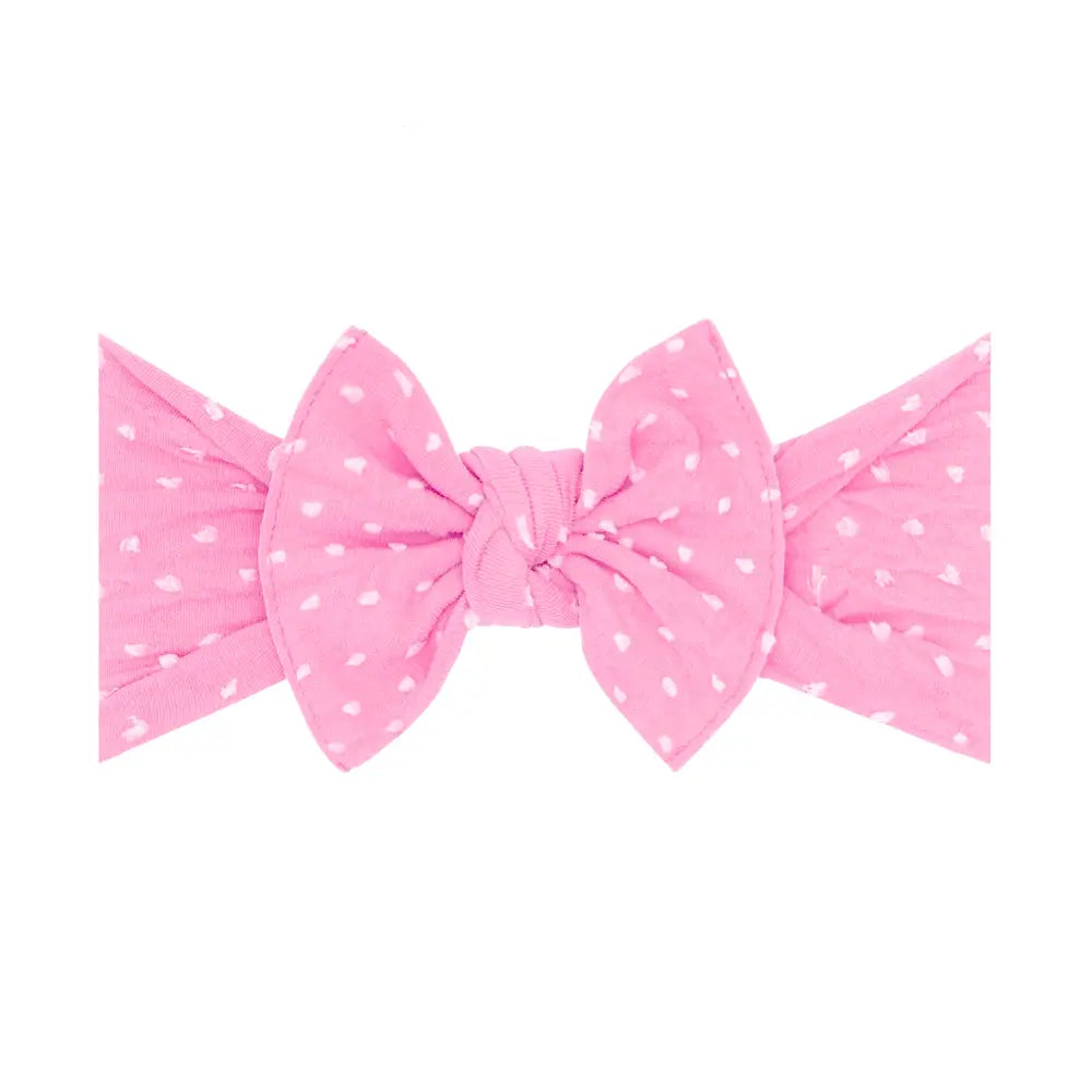 Bubblegum and White Knot Headband