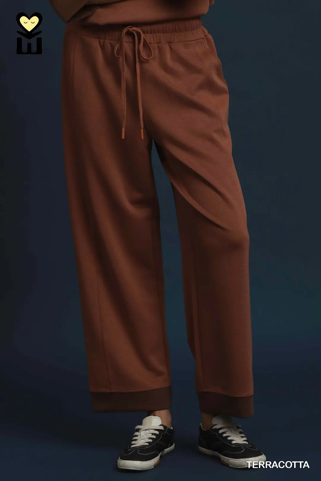 Terracotta Colorblock Straight Pants