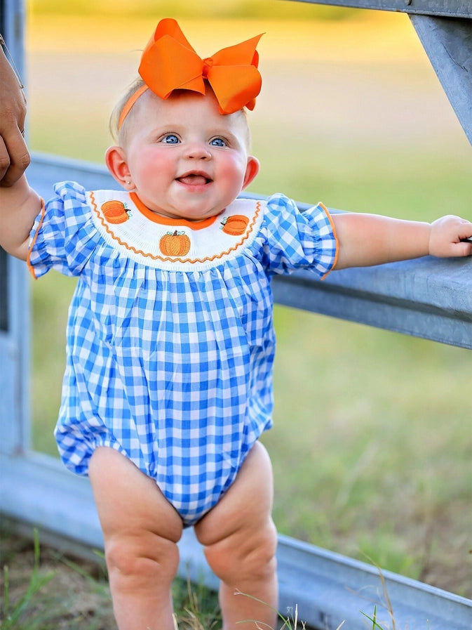 Pumpkin Blue Girls Bubble