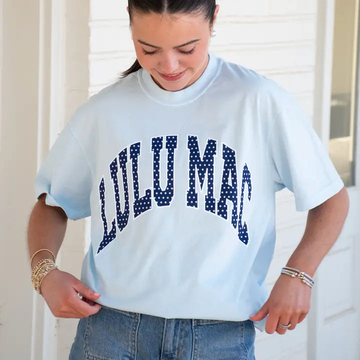 Polka Dot Adult Chambray Tee