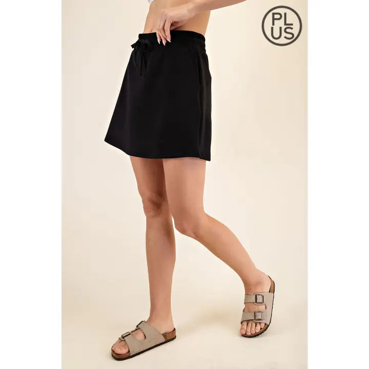 Plus Modal Scuba Skort - Black