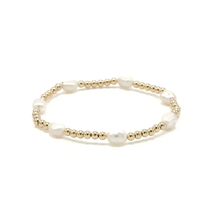 Baroque Patterned Pearl Bracelet