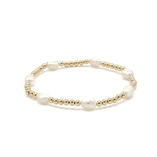 Baroque Patterned Pearl Bracelet