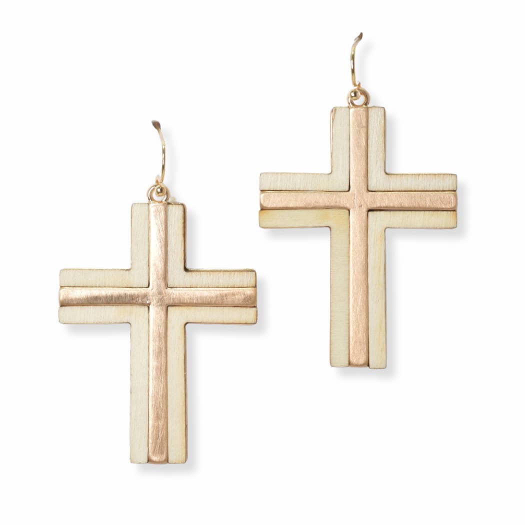 Metal Cross Earring