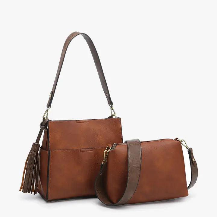 Carmel/Coffee Lyla 2 -in- 1 Bucket Bag