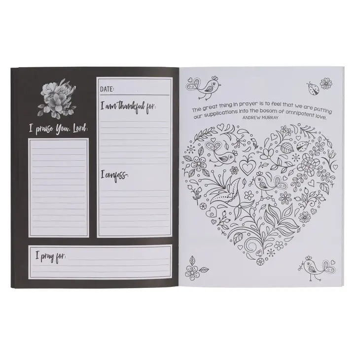A Coloring Prayer Journal; Pray More Worry Less