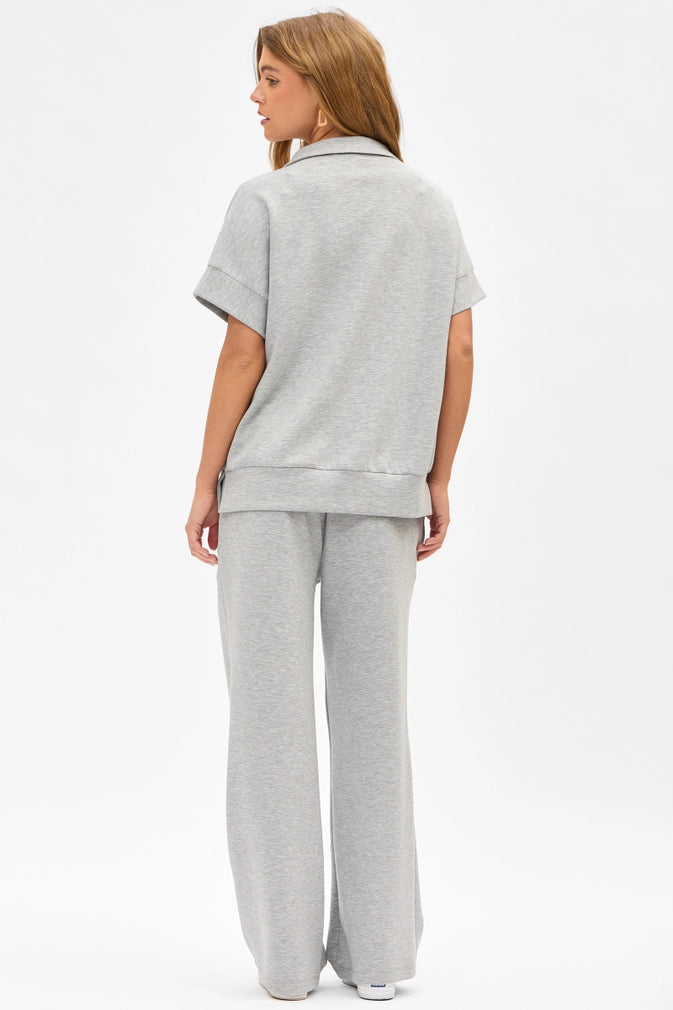 Heather Grey Quarter Zip and Pants Set