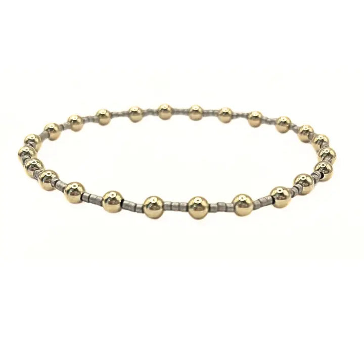 Coastal Pewter Gold-filled Waterproof Bracelet