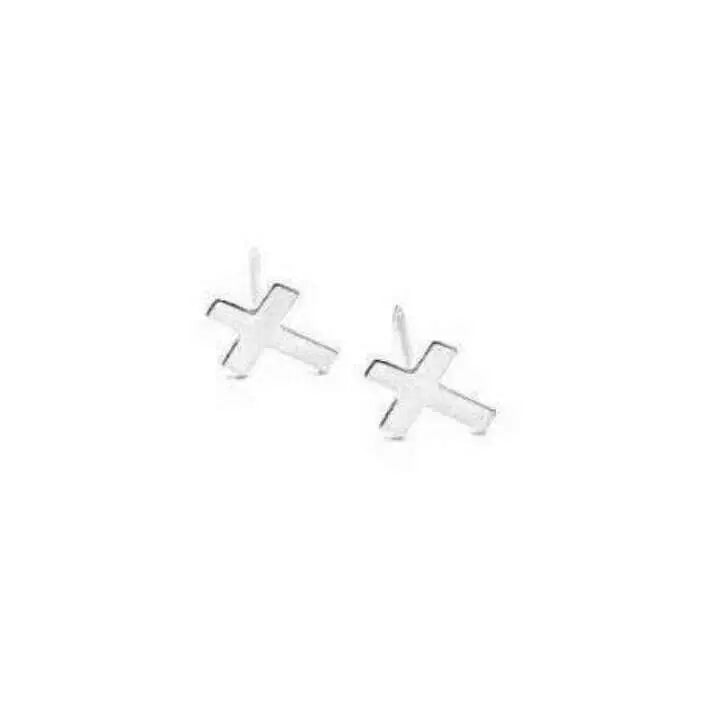 Itty Bitty Cross Studs in Sterling Silver