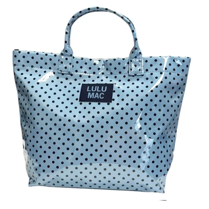 Light Blue & Navy Tote Bag
