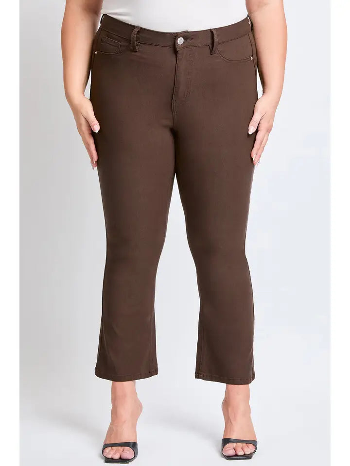 Plus Coco Hyperstretch Cropped Kick Crop Flare Pants