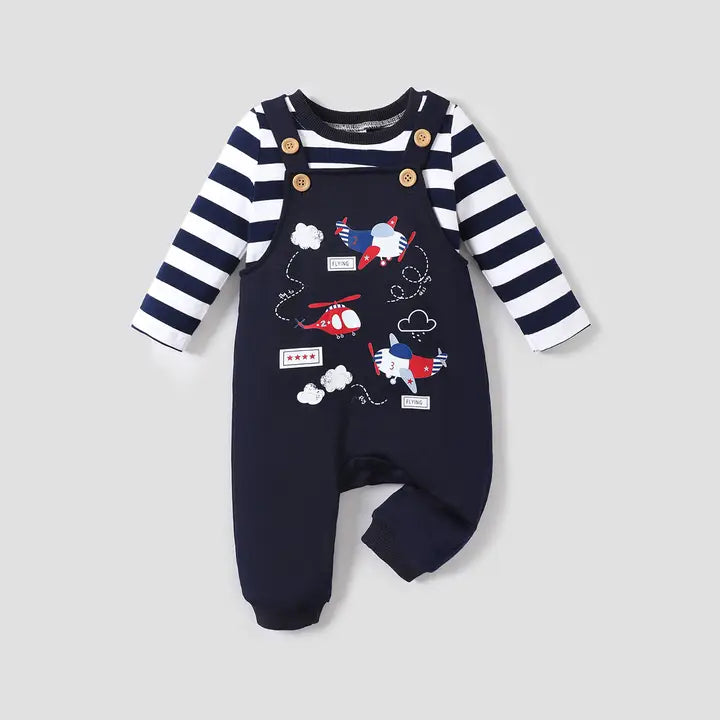 2-Piece Baby Boy Airplane Outfit