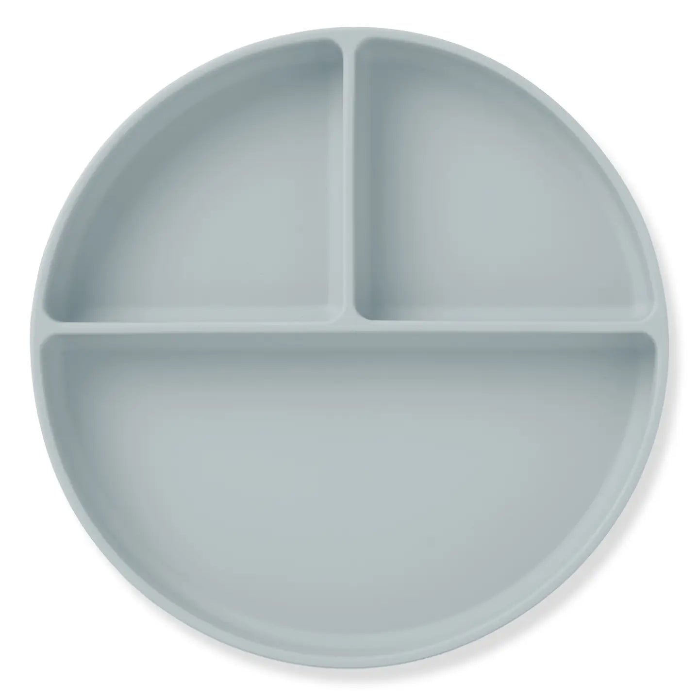 Blue Baby Plate with Suction and Divided Portions