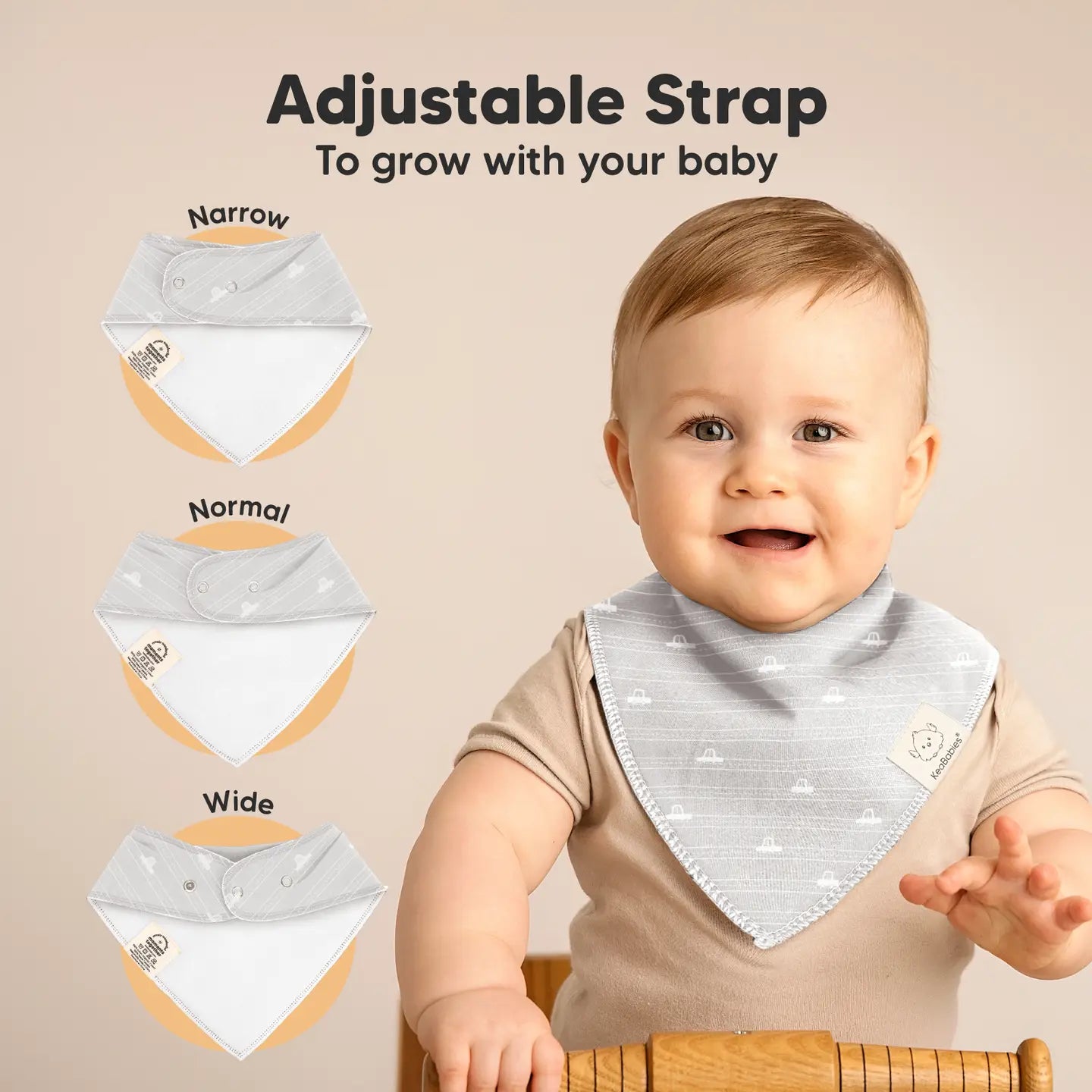8-Pack Baby Bandana Bibs